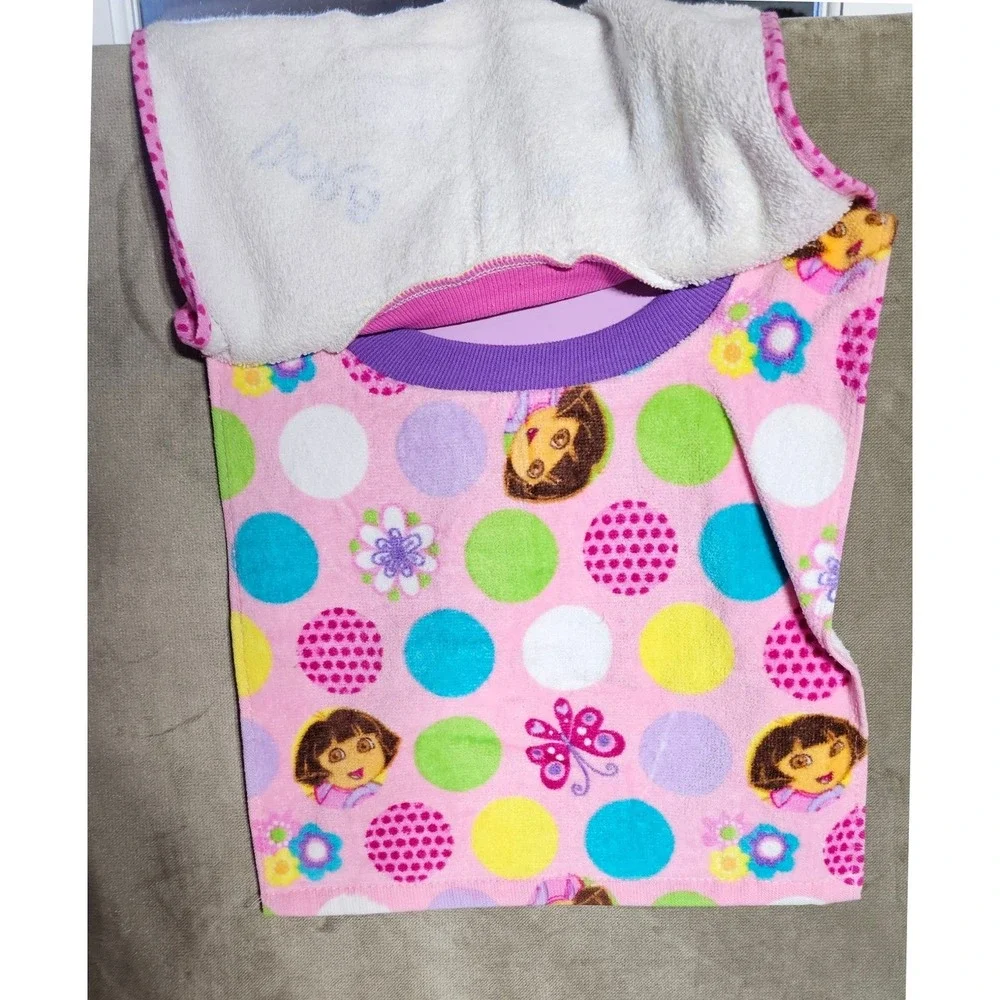 Dora the Explorer Baby Bibs 2 Pack Nickelodeon Pink Yellow Pullover Terry Cotton